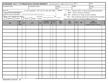 Drms Form 103 Preview