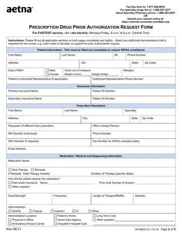 Drug Prior Authorization Form Preview