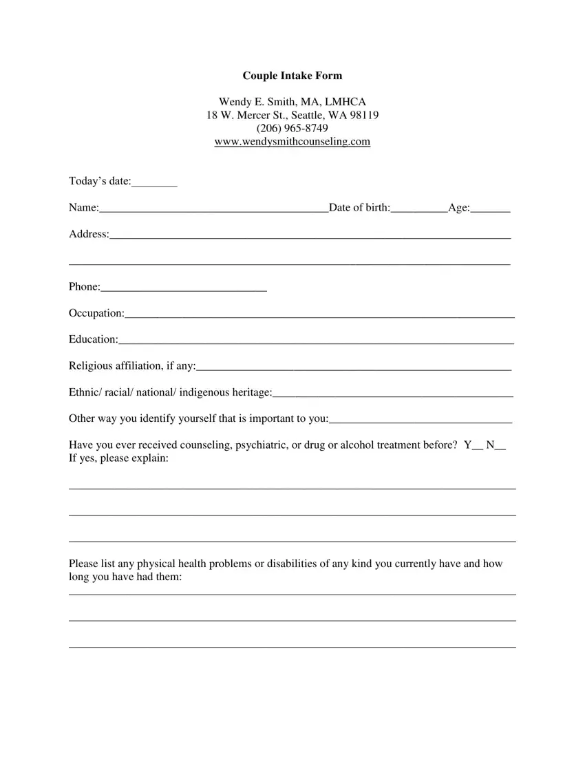 Drug Rehabilitation Admission Form first page preview