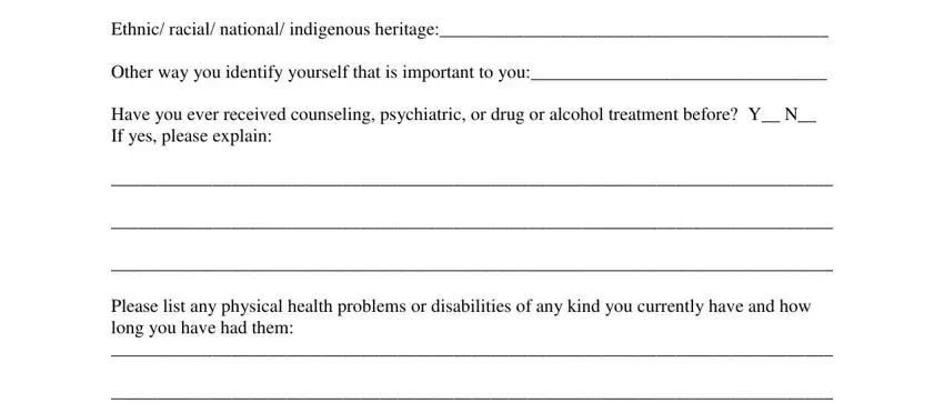 Filling in rehab form part 2