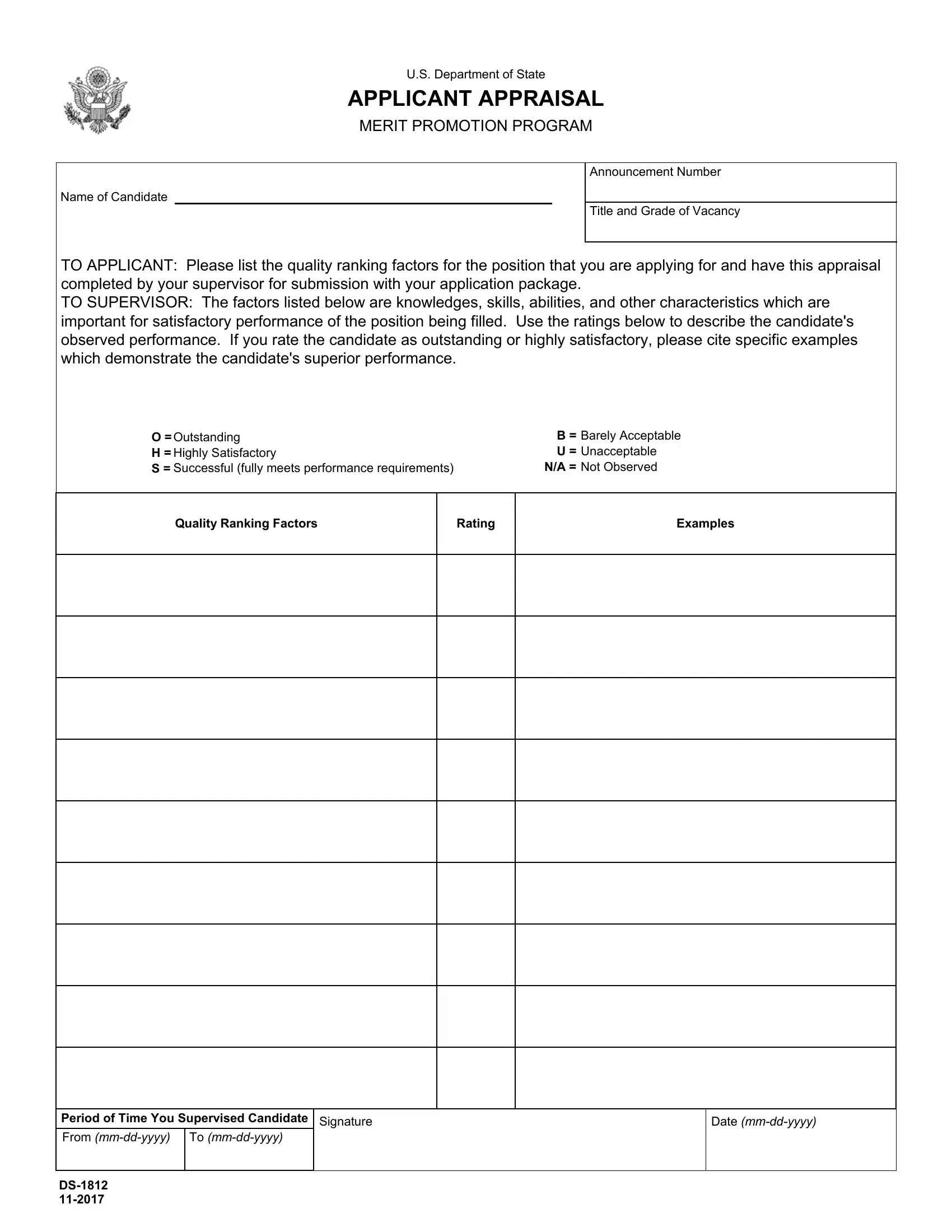 Ds 1812 Form Fill Out Printable PDF Forms Online