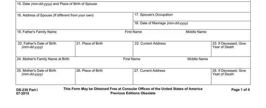 part 2 to entering details in immigrant application