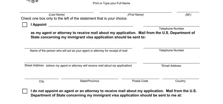 filling out ds 3032 aplication part 1