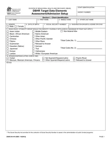 Dshs 04 416 Form Preview