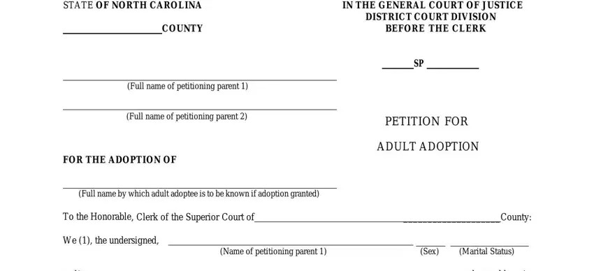 stage 1 to filling in adoption papers online