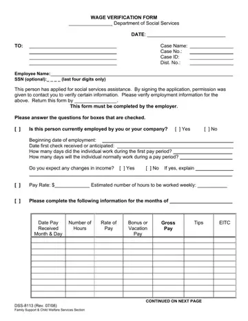 Dss 8113 Form Preview