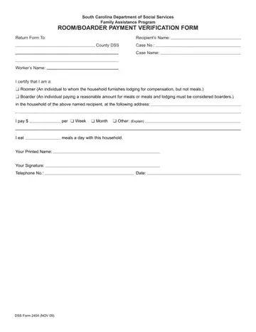 Dss Form 2454 Preview