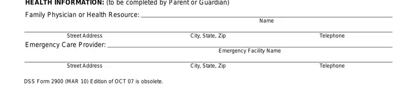 Filling out south carolina dss facility part 3