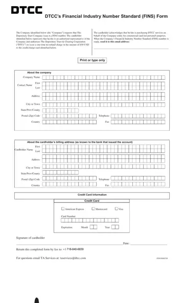 Dtcc Form Preview