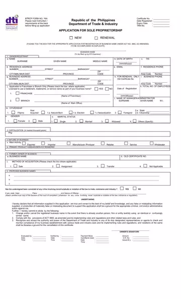 Dti Application Form Preview
