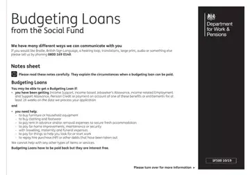 Dwp Budgeting Loan Application Preview