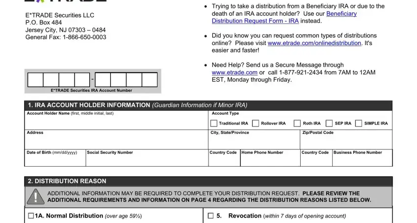 example of blanks in E Trade Api