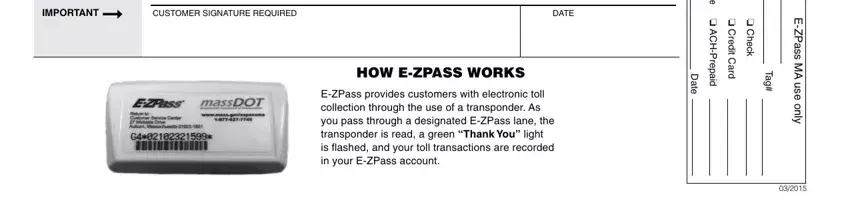 Completing ez pass ma login step 3