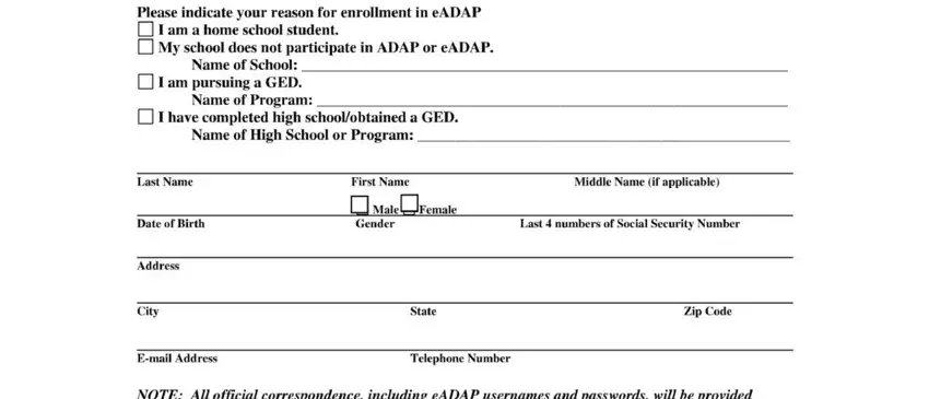 eadap class empty spaces to consider