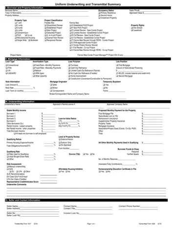 Editable 1008 Form Preview