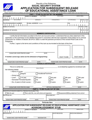 Education Loan Form Preview