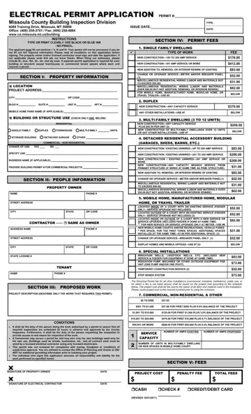 Electrical Permit Application Form Preview