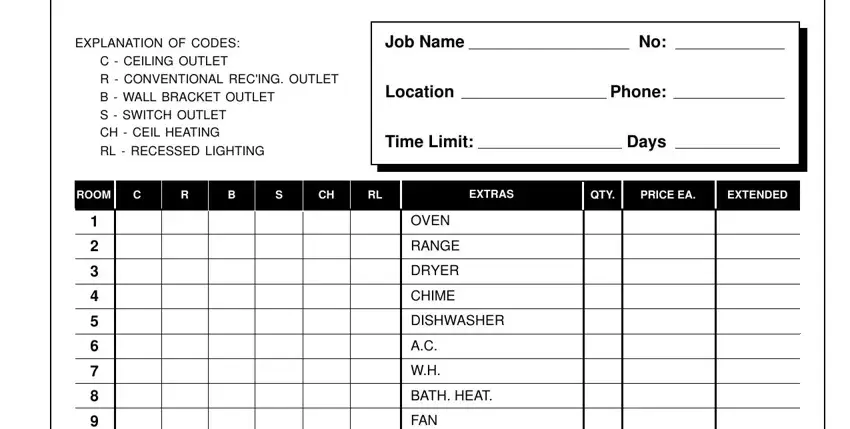 electrical contractor proposal template gaps to fill in