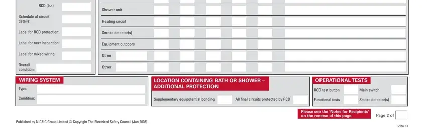 Entering details in electrician report sample stage 4