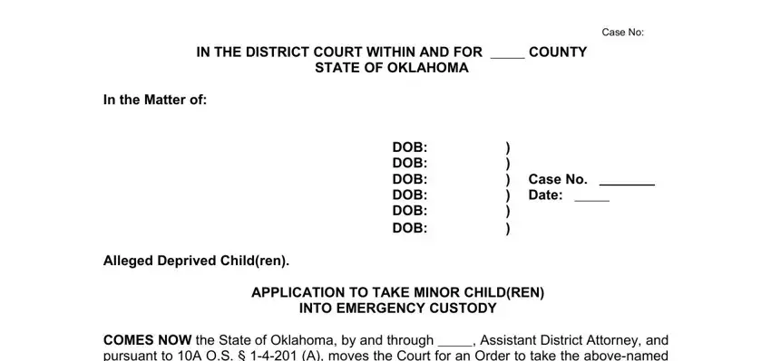 portion of empty spaces in emergency custody oklahoma order form
