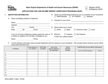 Emergency Lieap Wv Form Preview