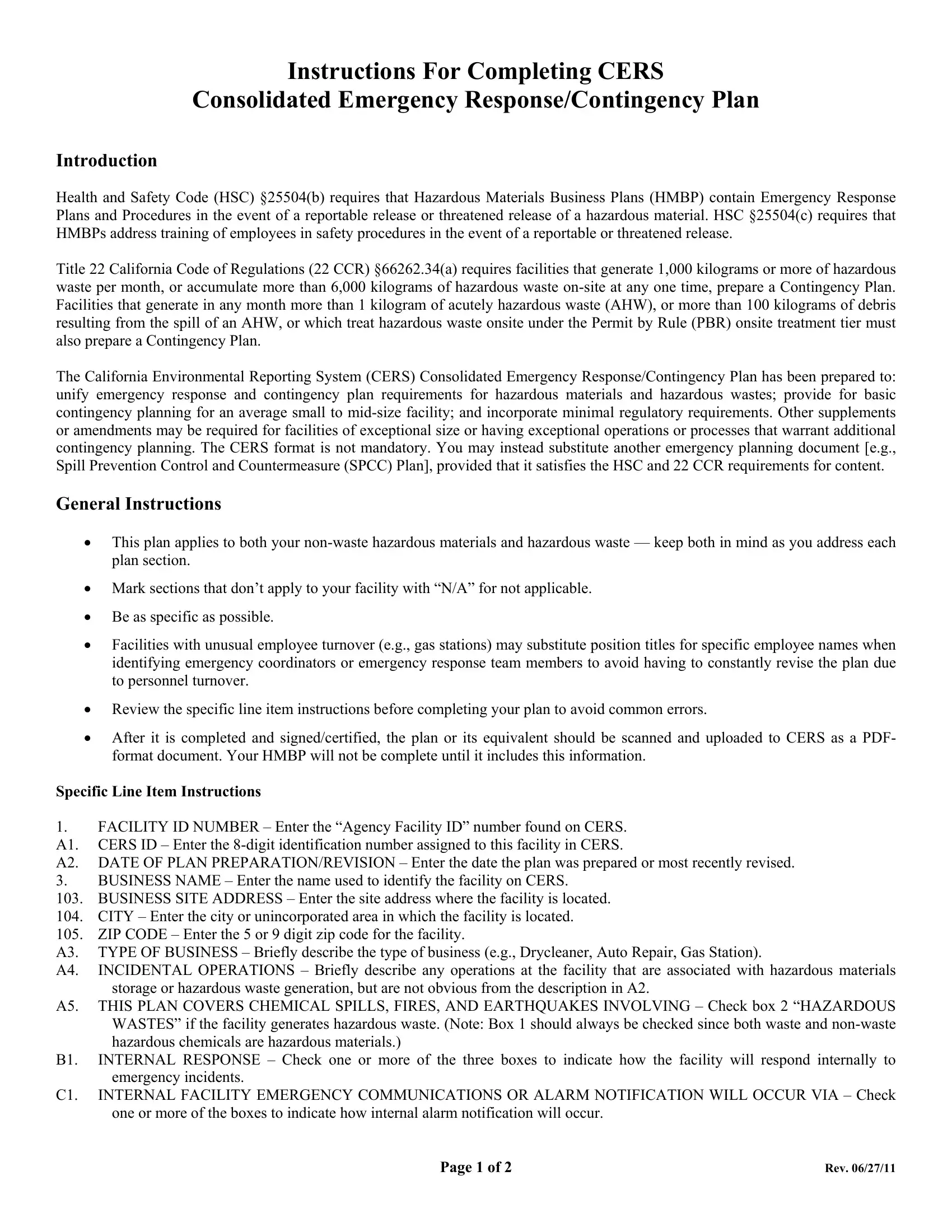 Emergency Contingency Plan Template Prntbl concejomunicipaldechinu gov co