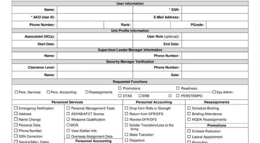 emilpo and datastore access request form empty fields to fill in