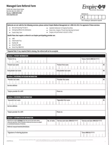 Empire Referral Form Preview