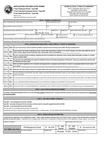 Employee Permit Form Preview