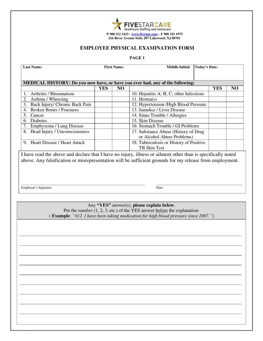 Employee Physical Form ≡ Fill Out Printable PDF Forms Online