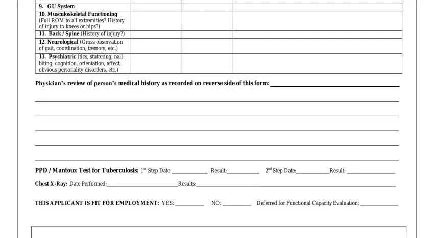 Filling in physical exam form for work part 4