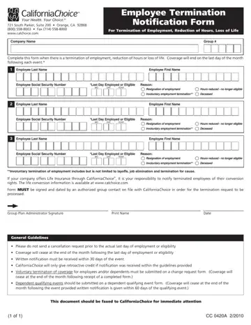 Employee Termination Form Preview