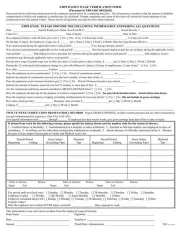 Employer Wage Verification Form Preview