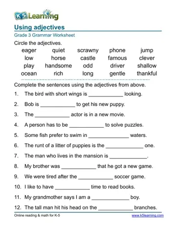 English Test For Kids Form Preview