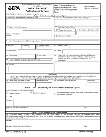 Epa Form 3540 1 Preview