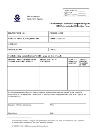 Epa Form 6100 4 Preview