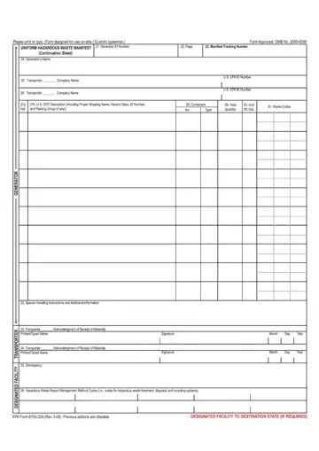 Epa Form 8700 22A Preview