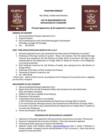 Epassport Philippine Dhabi Form Preview