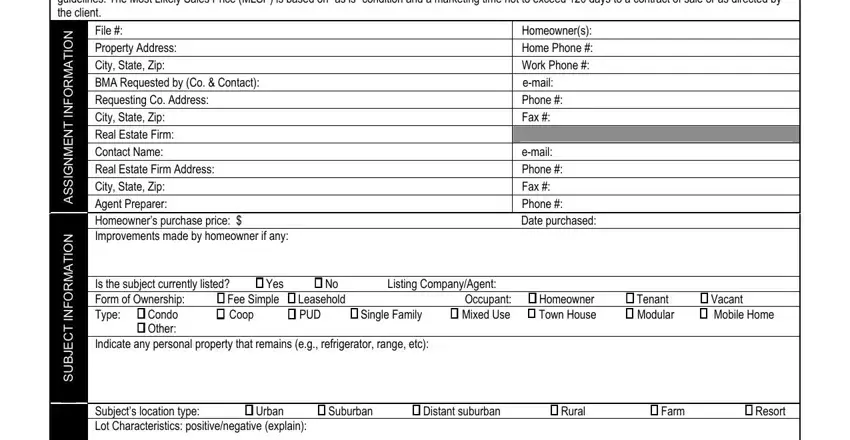 step 1 to completing bma erc form