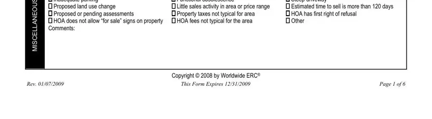 step 3 to filling out bma erc form