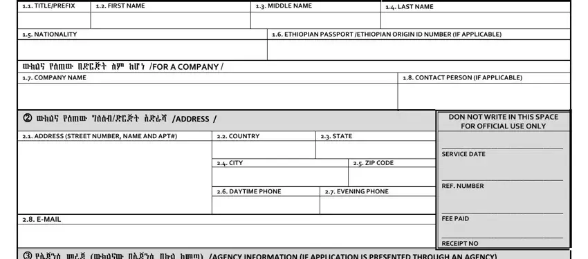 filling out ethiopian embassy washington dc part 1
