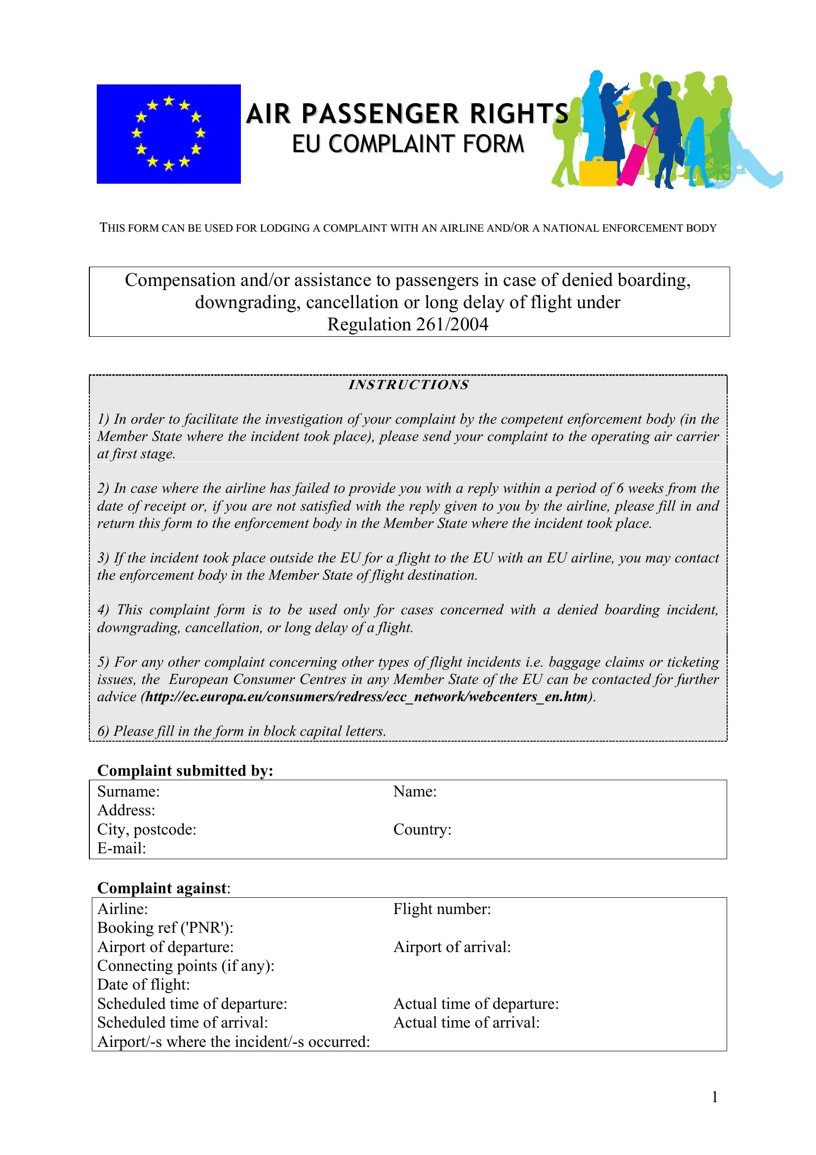 Eu Form Fill Out Printable PDF Forms Online
