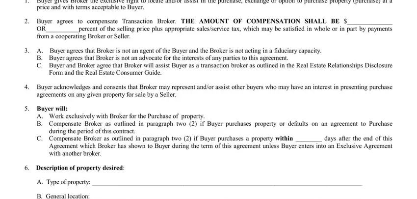 broker agreement contract gaps to fill in