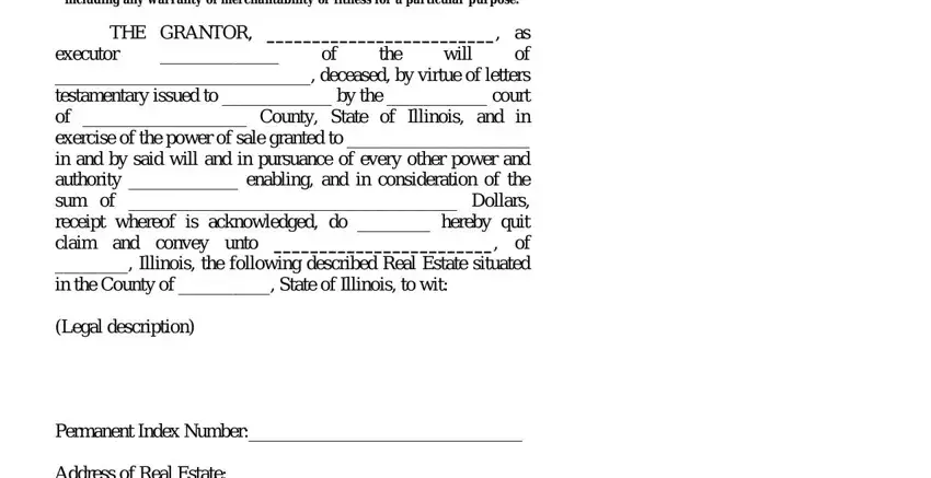 example of gaps in executors deed form