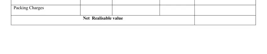 ex1 declaration Packing Charges, and Net Realisable value fields to insert