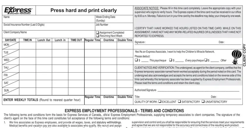 express timecard pdf blanks to consider