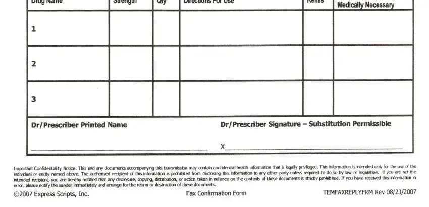 step 2 to entering details in express scripts online forms