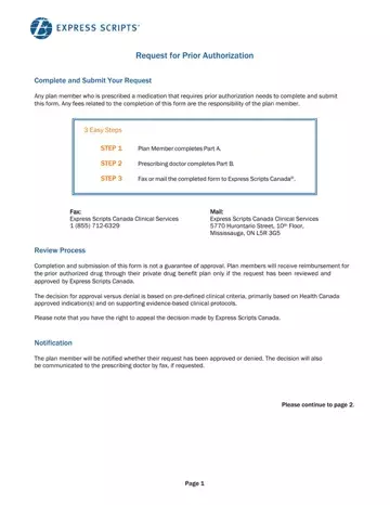 Express Scripts Prior Authorization Preview