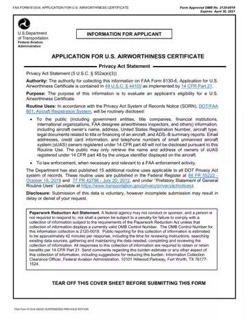 Faa Form 8130 6 Preview