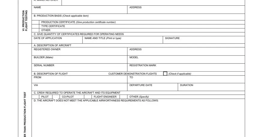 Filling out faa form airworthiness part 4